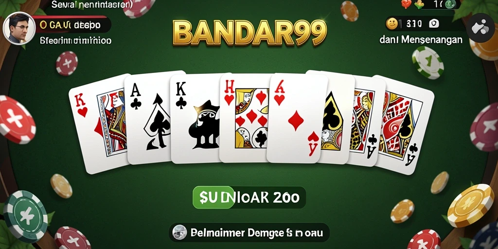 Tampilan screenshot gameplay Domino BANDAR99 yang menarik.