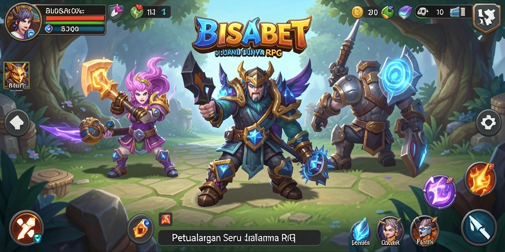Tangkapan layar BISABET menampilkan karakter yang beraksi dalam pertempuran seru.
