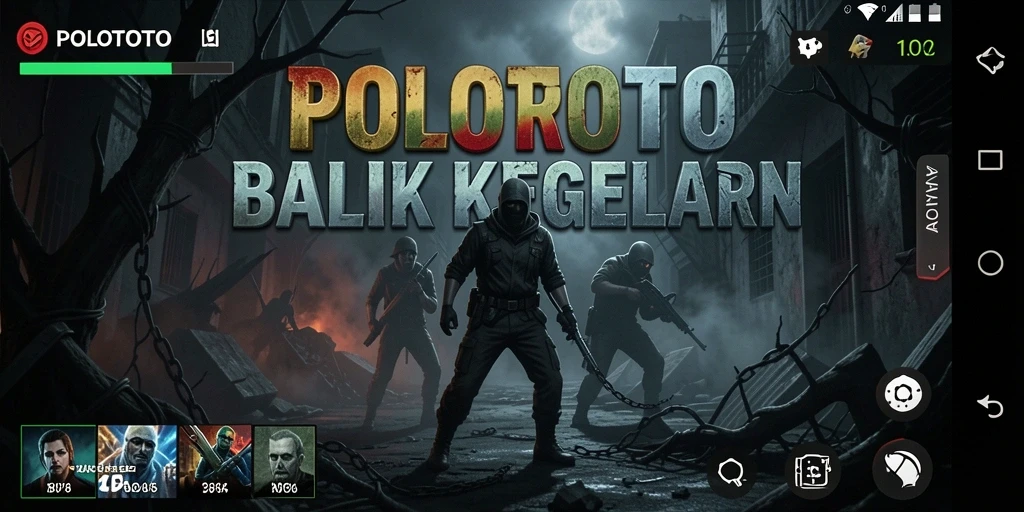 Tampakan menegangkan dari gameplay POLOTOTO yang menghantui.