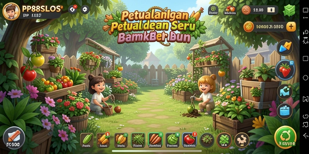 Gameplay seru berkebun dan petualangan dalam PP88SLOTS.
