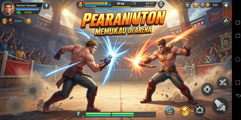 Tampilan menegangkan dari gameplay Fighting di RR44.
